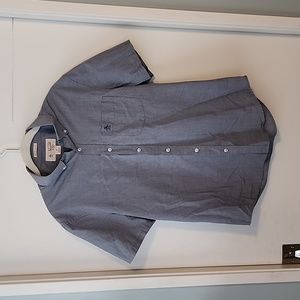 Penguin Blue Short Sleeve Button Down